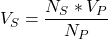 \ begin {aligne *} v_ {s} = \ frac {n_ {s} * v_ {p}} {n_ {p}} \ neat {align *}