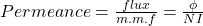 磁导率= \frac{通量}{m.m.。f} = \压裂{\φ}{倪}gydF4y2Ba