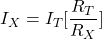 \ begin {align *} i_x = i_t [\ frac {r_t} {r_x}] \ neg {align *}