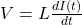 v = l \ frac {di（t）} {dt}