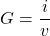 \ begin {aligne *} g = \ frac {i} {v} \ neg {align *}
