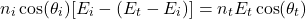 \ begin {arearation *} n_i \ cos（\ theta_i）[e_i  - （e_t  -  e_i）] = n_t e_t \ cos（\ theta_t）\ end {arequation *}