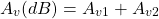 \ begin {align *} a_ {v}（db）= a_ {v1} + a_ {v2} \ neg {align *}
