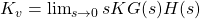 k_v = lim_ {s \ lightarrow 0} skg（s）h（s）