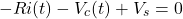 开始\{对齐*}- r (t) - - - V_c (t) + V_s = 0 \{对齐*}结束