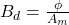 B_d = \frac {\phi}{A_m}gydF4y2Ba