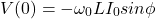 \ begin {aligne *} v（0）=  -  \ omega_0 l i_0 sin \ phi \ neg {alight *}