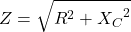 \ begin {aligne *} z = {\ sqrt {{r} ^ 2 + {x_c} ^ 2}} \ neg {align *}