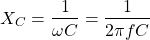 \ begin {align *} x_c = \ frac {1} {\ oomega c} = \ frac {1} {2 \ pi f c} \ neg {align *}