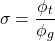 begin{equation*} \sigma = \frac{\phi_t}{\phi_g} \end{equation*}gydF4y2Ba