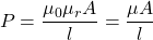\{对齐*}开始P = \压裂{\ mu_0 \ mu_r}{1} = \压裂结束{\μA}{1} \{对齐*}gydF4y2Ba