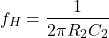 {对齐*}f_H = \ \开始压裂{1}{2 \πR_2C_2} \{对齐*}结束