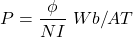 \ begin {align *} p = \ frac {\ phi} {ni} \ wb / wb / at \ neg {align *}gydF4y2Ba